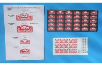 Photo-etched – special parts - Rally Monte Carlo colours plate with decals